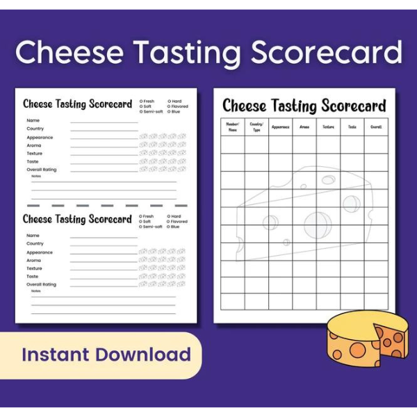 Cheese Tasting Score Card