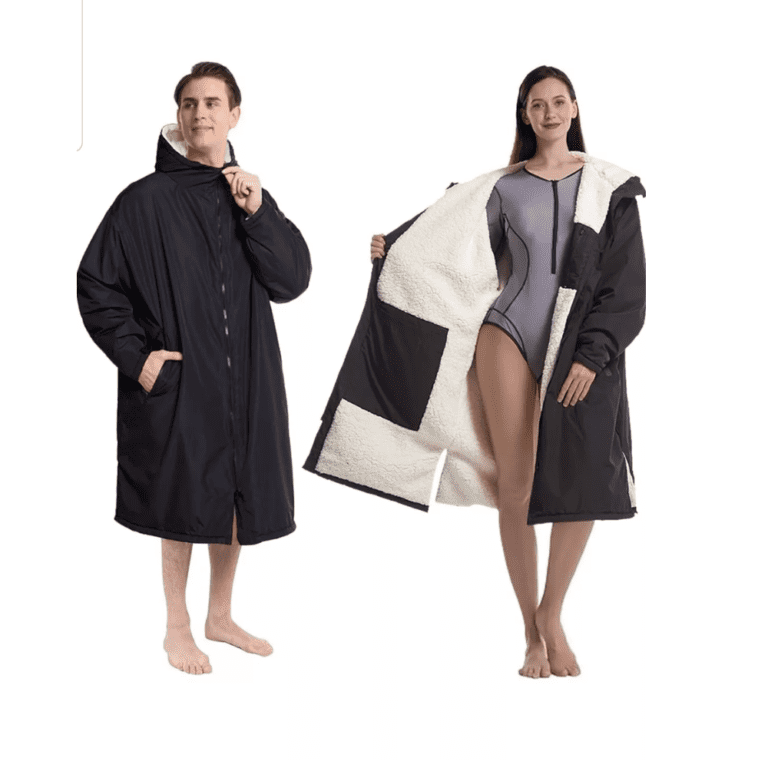 Changing Robes with Super Warm Windproof Swimming Robe with Waterproof for Adult