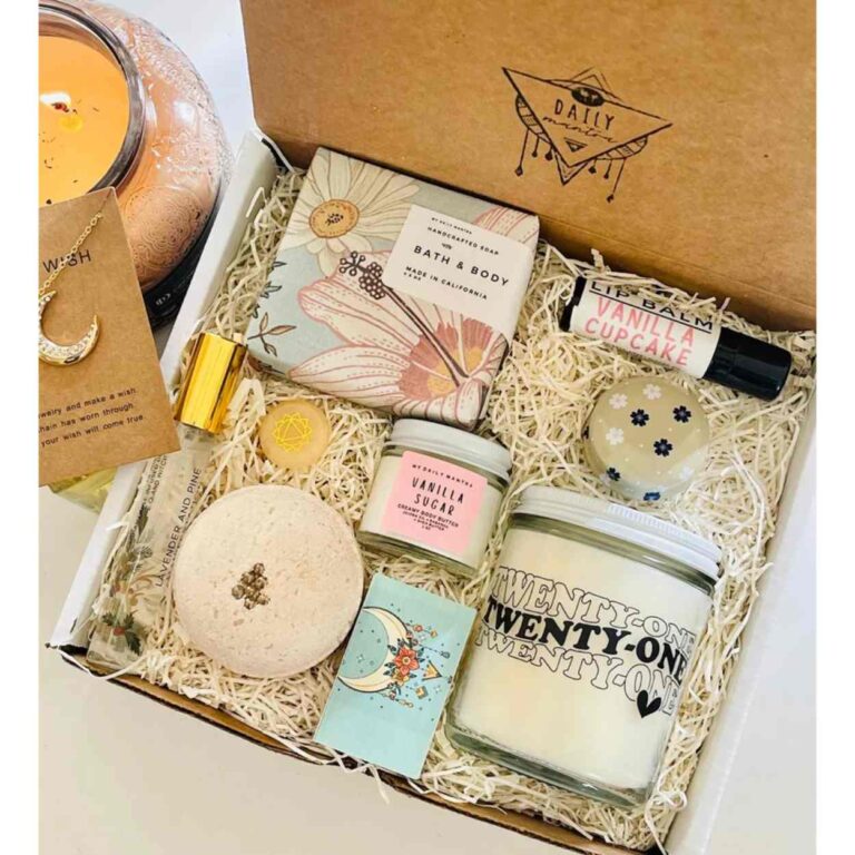 Deluxe Happy 21 Birthday at home spa gift box | Natural beauty products