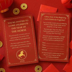 year of the horse new uear invite