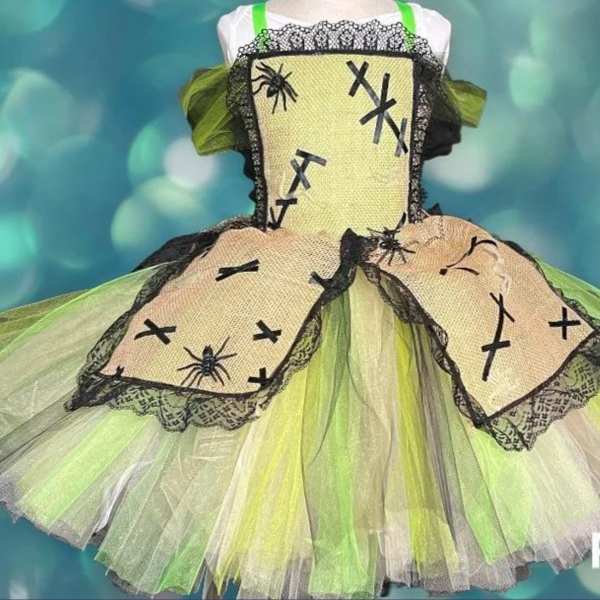 Oogie Boogie inspired tutu dress, glow in the dark