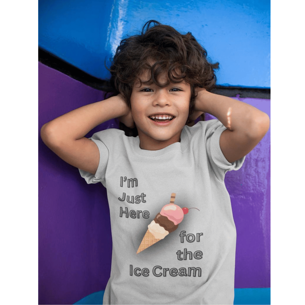 I'm just here for the ice cream kids tee