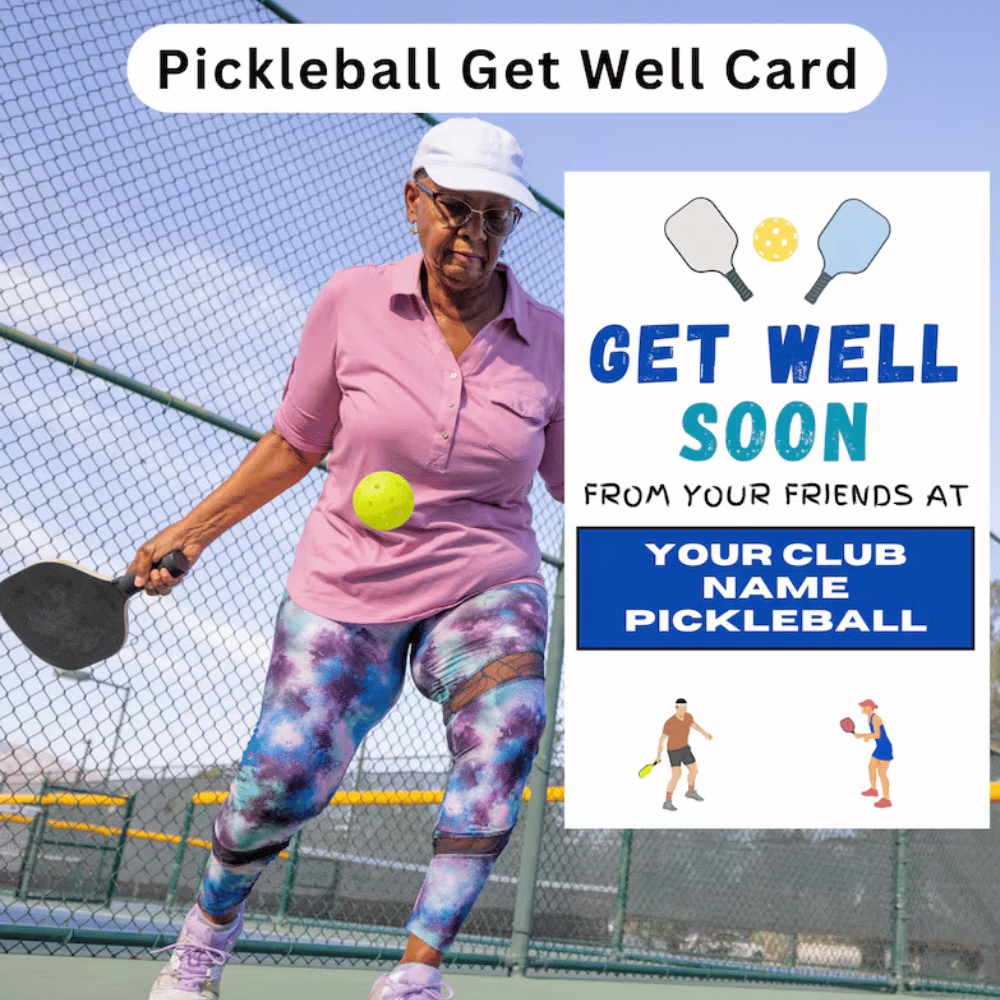 Get well soon card from pickleball club