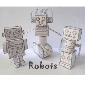 robots made from paper