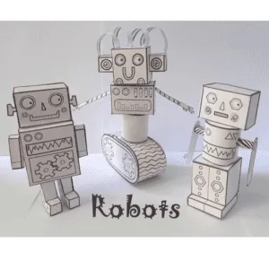 robots made from paper