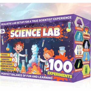 Kids performing a volcano eruption experiment with colourful foam