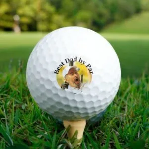 a golf ball with a photo on