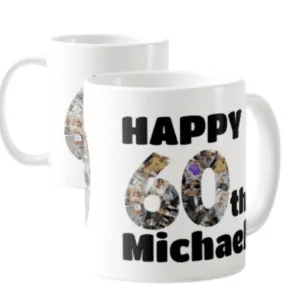 a personalise 60th birthday mug