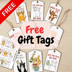 21st birthday gift tags free printable