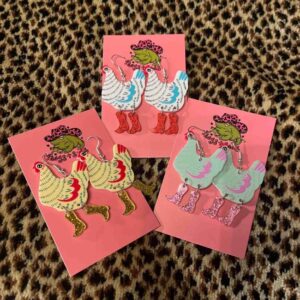 gift for a chicken lover - earrings