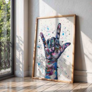 i love you sign language poster