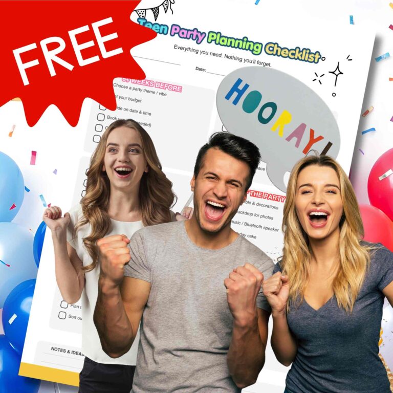 free tenage party plan