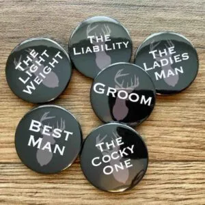 group badges to wear at a stag party