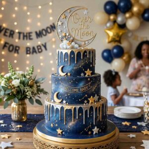 ornate over the moon cake