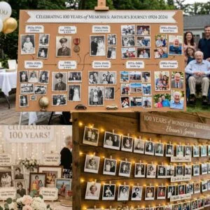 photo displays for a 100th birthday