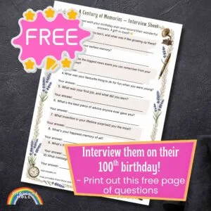free printable for 100th birthday