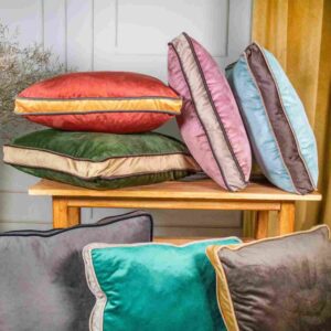 Custom Velvet Pillow Cover with Double Piping and Enhanced Edges