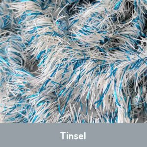 colbolt blue and white tinsel