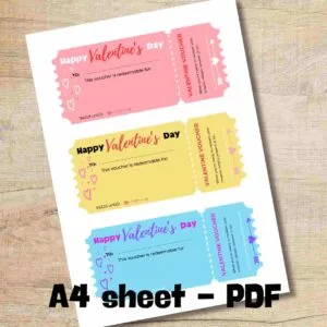 a printable voucher that can be persoanl;ised for valentine's day