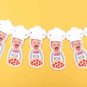 personalised pizza party bunting