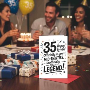 free 35th birthday printable card