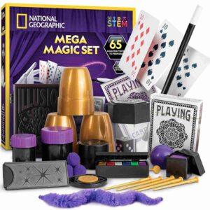 NATIONAL GEOGRAPHIC Mega Magic Set - 65 Magic Tricks for Kids to Perform with Step-by-Step Video Instructions Provided by a Professional Magician
