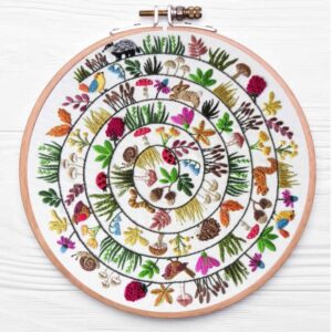 Woodland hand embroidery kit