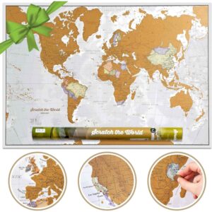 Scratch The World® Travel Map - Scratch Off World Map Poster with Gift Tube