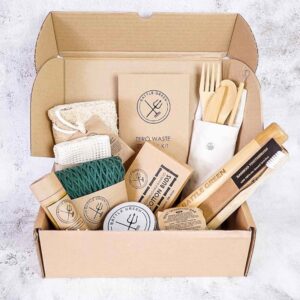 Large Zero Waste Eco-Friendly Gift Box: Natural Self-Care Kit with Plastic-Free Essentials