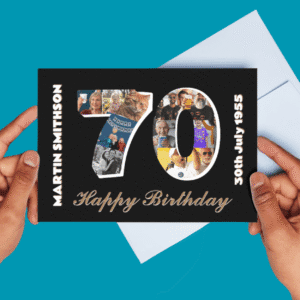 a birthday card for a 70th birthday