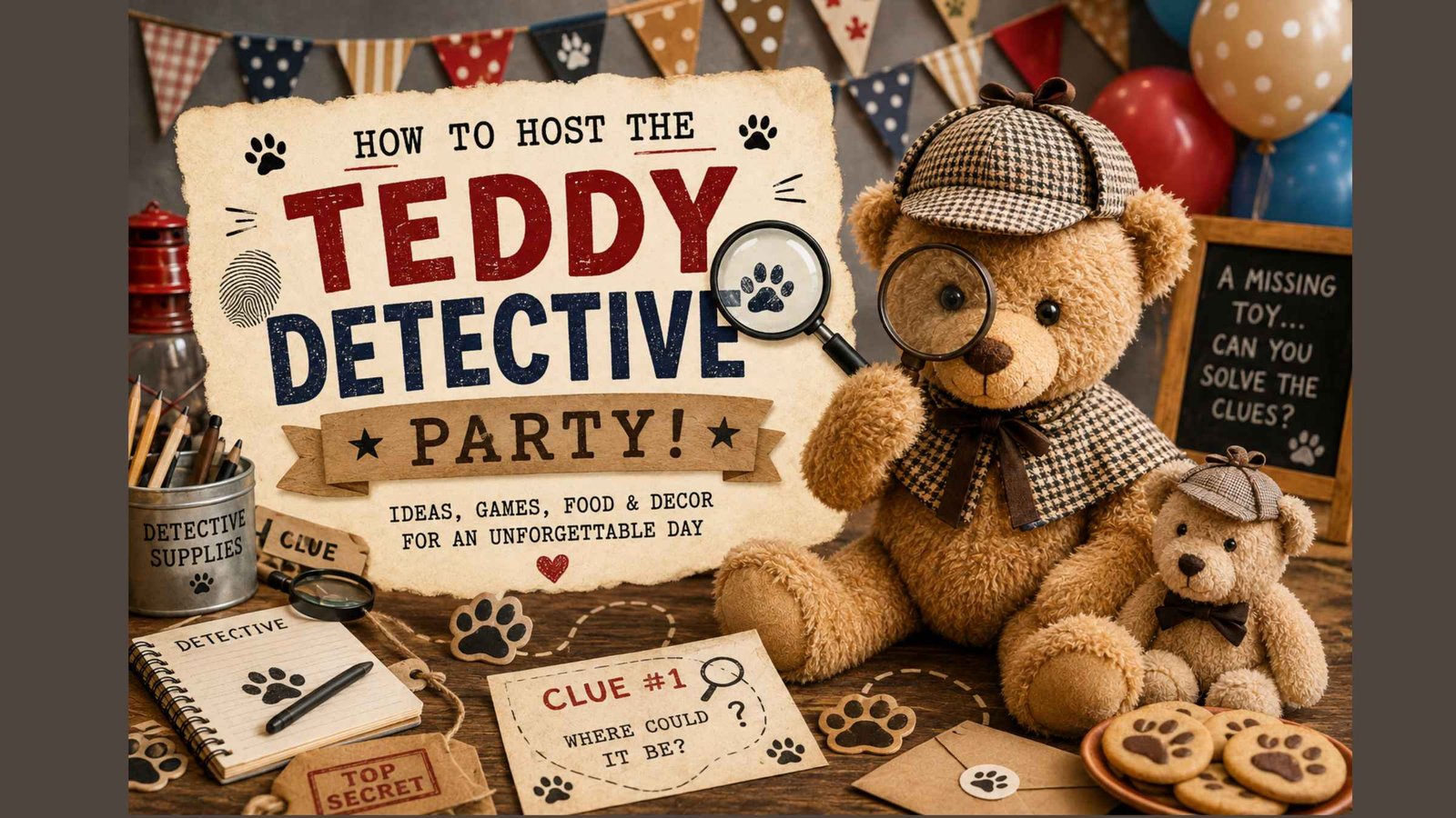 teddy bear mystery party ideas