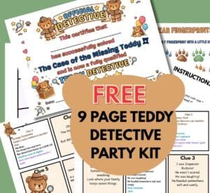 teddy bear party printable free