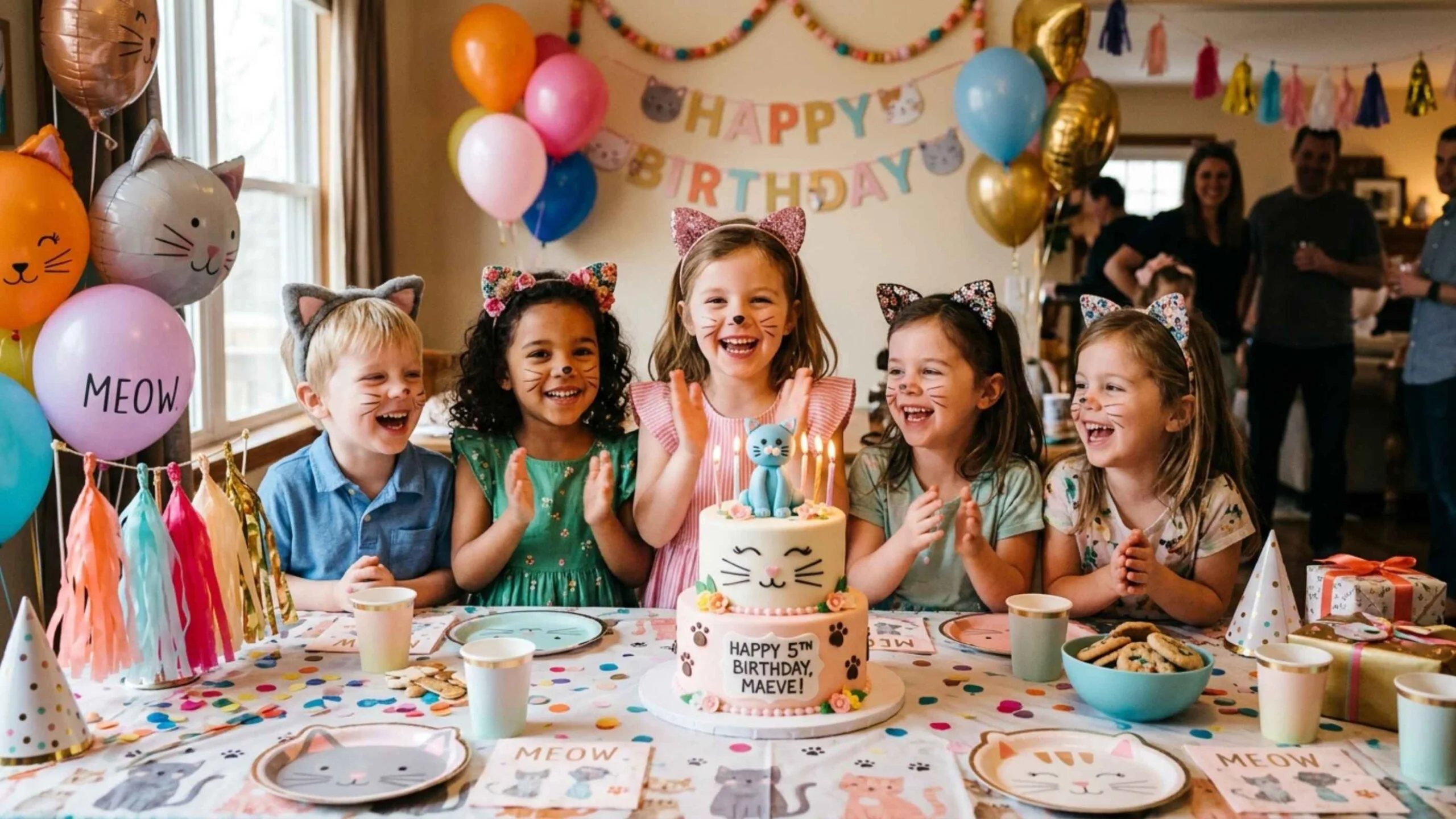 kids cat themed party
